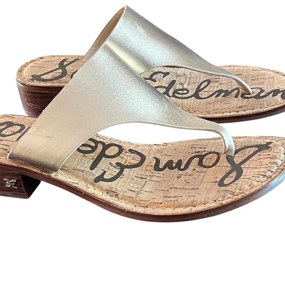 Sam Edelman Gold Sandals with Metallic Accents